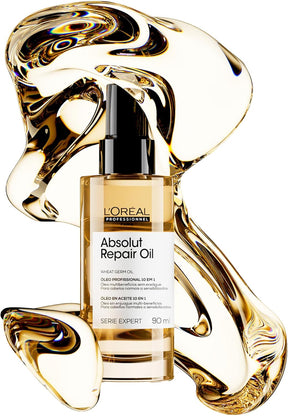L'Oréal Professionnel Óleo 10 em 1 Absolut Repair | Multi-benefícios para cabelos secos e danificados | Repara e Promove Brilho | Com Gold Quinoa e Proteínas