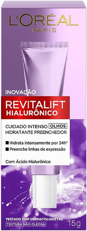 Creme para Olhos Anti-idade L'Oréal Paris Revitalift Hialurônico, 15g