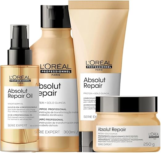 Kit de Tratamento Completo Loreal Professionnel Absolut Repair Gold Quinoa + Protein Pequeno