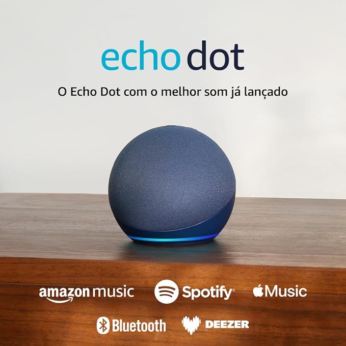 Echo Dot (Geração mais recente) | O Echo Dot com o melhor som já lançado | Cor Azul