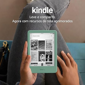 Kindle 16 GB (Geração mais recente) - Leve e compacto, com tela antirreflexo, trocas de página mais rápidas, luz frontal ajustável e bateria de longa duração - Cor Verde