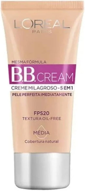 BB Cream Dermo Expertise Base Média 30ml, L'Oréal Paris, Médio, 30Ml