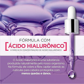 L'Oréal Paris Elseve Hidra Hialurônico Kit Shampoo 400ml + Condicionador 400ml + Creme de Tratamento 300G, Ação Preenchedora que Injeta 4X Mais Hidratação nos Fios Desde o Primeiro Uso