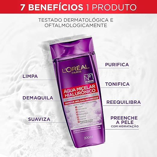Sameriver L'Oréal Paris Hialurônico - Água Micelar 200Ml