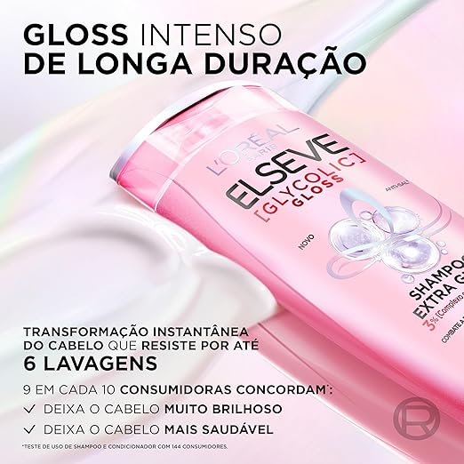 Elseve Haircare, Shampoo L'Oréal Paris Glycolic Gloss, 400ML