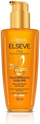 ELSÉVE Óleo Capilar L'Oréal Paris Elseve Óleo Extraordinário 100Ml - Leave In Anti Frizz Protetor Térmico Tratamento Reconstrutor Para Todos Os Tipos De Cabelo