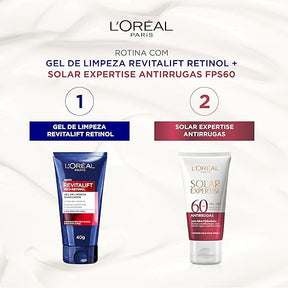 KIT SOLAR EXPERTISE FACIAL ANTIRRUGAS + GEL DE LIMPEZA RETINOL