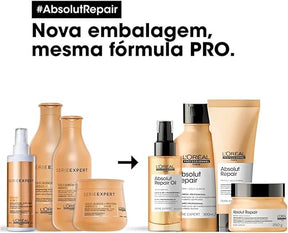 Kit de Tratamento Completo Loreal Professionnel Absolut Repair Gold Quinoa + Protein Pequeno