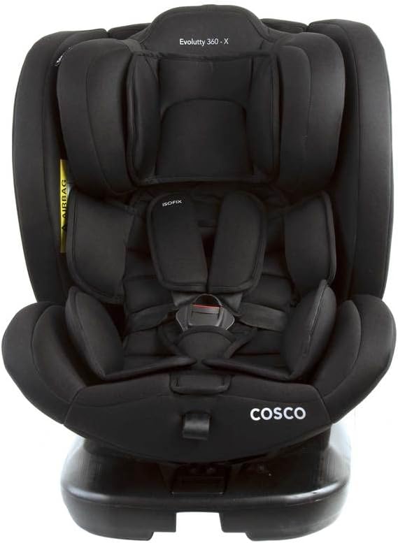 Cosco Kids, Cadeirinha Evolutty 360 X, 0 a 36kg, com Giro 360º e Isofix, Preto