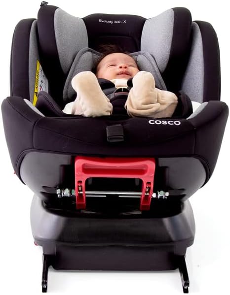Cosco Kids, Cadeirinha Evolutty 360 X, 0 a 36kg, com Giro 360º e Isofix, Preto