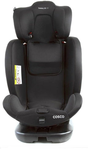 Cosco Kids, Cadeirinha Evolutty 360 X, 0 a 36kg, com Giro 360º e Isofix, Preto
