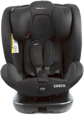 Cosco Kids, Cadeirinha Evolutty 360 X, 0 a 36kg, com Giro 360º e Isofix, Preto