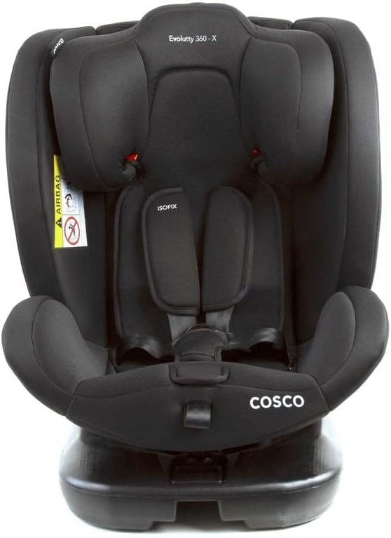 Cosco Kids, Cadeirinha Evolutty 360 X, 0 a 36kg, com Giro 360º e Isofix, Preto