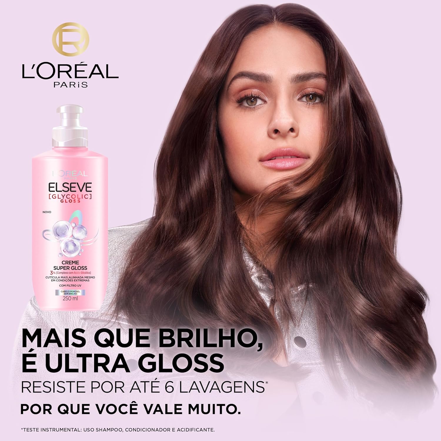 Creme para Pentear Super Gloss L'Oréal Paris Elseve Glycolic Gloss 250ML