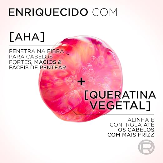 L'Oréal Paris Elseve Liso dos Sonhos Condicionador, com Efeito Liquid Hair, Enriquecido com AHA e Queratina Vegetal para Alinhamento Capilar e Brilho Intenso, 400ml