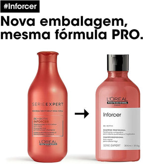 L'Oréal Professionnel Inforcer Shampoo Fortificante Antiqueda por Quebra, Crescimento Saudável Para Cabelos Frágeis e Quebradiços Com Biotina e Vitamina B6, 300ml