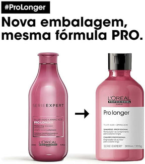 L'Oréal Professionnel Shampoo Pro Longer | Reduz a Quebra e a Aparência de Pontas Duplas | Adiciona Volume e Brilho | Para cabelos finos e com afinamento | 300ml