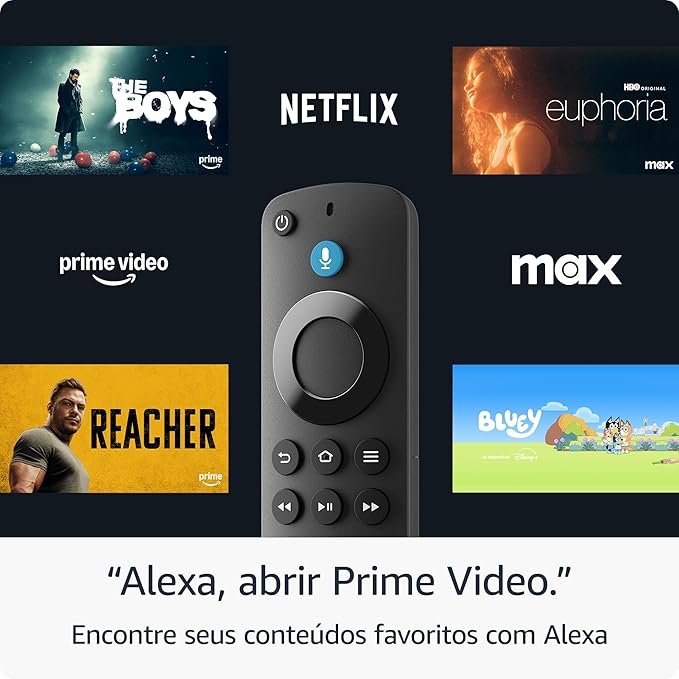 Fire TV Stick HD (Geração mais recente) | Com controle remoto por voz com Alexa (inclui comandos de TV), controles de casa inteligente e streaming em HD
