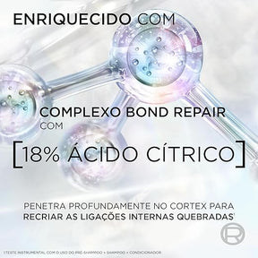 L'Oréal Paris Elseve Bond Repair Condicionador Reparação Molecular com Ácido Cítrico, Sela Cutículas e Reconstrói Ligações, Devolve Força, Brilho e Maciez aos Cabelos Danificados, 200ml