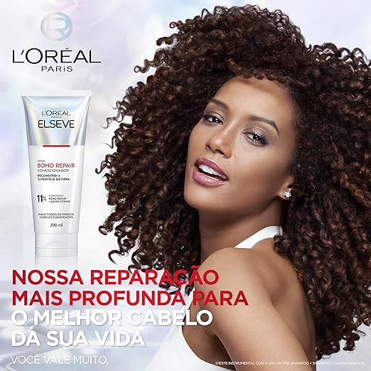L'Oréal Paris Elseve Bond Repair Kit Tratamento Completo Reparação Molecular com Ácido Cítrico, Reconstrói Ligações e Devolve Força aos Cabelos Danificados (Pré-Shampoo + Shampoo + Condicionador)