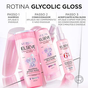 L'Oréal Paris Elseve Acidificante Capilar Glycolic Gloss, Brilho Durador Resiste por até 6 Lavagens, 200ml