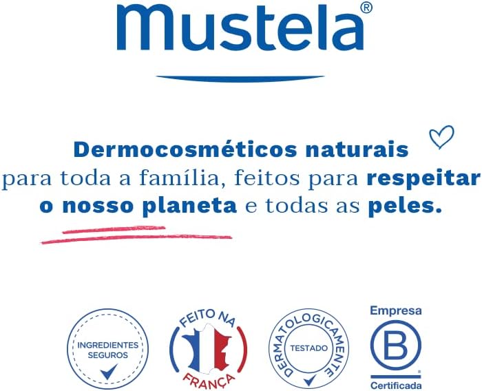 Mustela Gel Lavante Suave 500ml - Sabonete Líquido Corpo e Cabelo Infantil - 93% de Ingredientes de Origem Natural - Seguro Desde o Nascimento