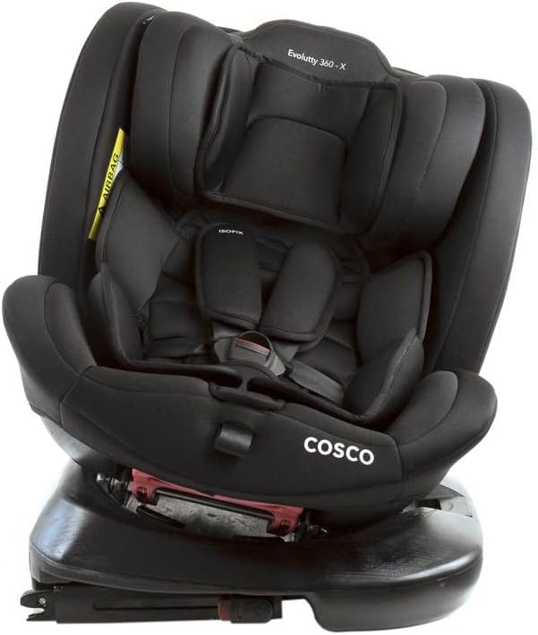 Cosco Kids, Cadeirinha Evolutty 360 X, 0 a 36kg, com Giro 360º e Isofix, Preto