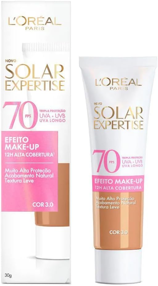 L'oréal Protetor Solar Expertise Efeito Make-up FPS 70 Cor 3.0 30g