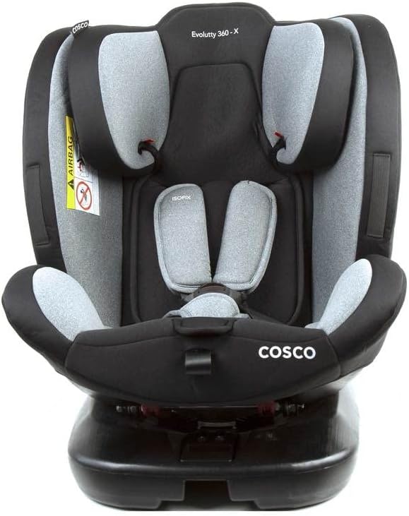 Cosco Kids, Cadeirinha Evolutty 360 X, 0 a 36kg, com Giro 360º e Isofix, Preto