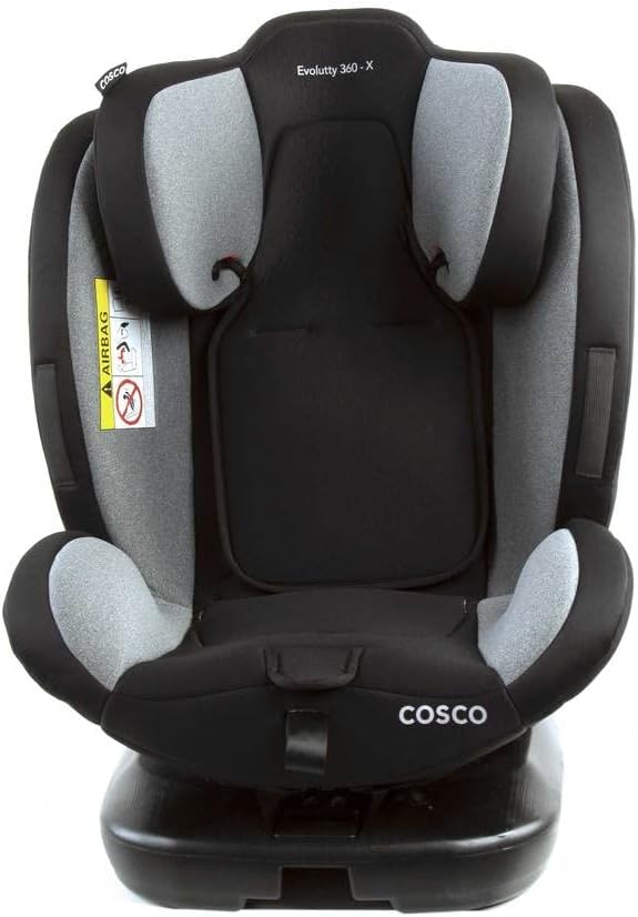 Cosco Kids, Cadeirinha Evolutty 360 X, 0 a 36kg, com Giro 360º e Isofix, Preto
