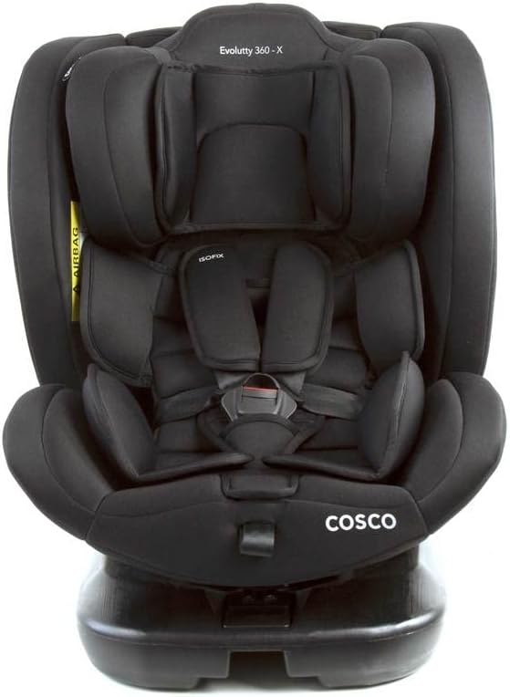 Cosco Kids, Cadeirinha Evolutty 360 X, 0 a 36kg, com Giro 360º e Isofix, Preto