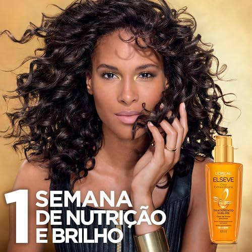 ELSÉVE Óleo Capilar L'Oréal Paris Elseve Óleo Extraordinário 100Ml - Leave In Anti Frizz Protetor Térmico Tratamento Reconstrutor Para Todos Os Tipos De Cabelo
