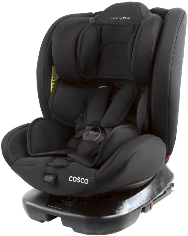 Cosco Kids, Cadeirinha Evolutty 360 X, 0 a 36kg, com Giro 360º e Isofix, Preto