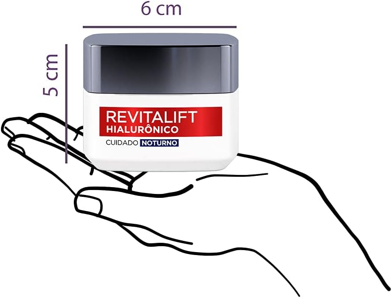 Creme Facial Anti-idade L'Oréal Paris Revitalift Hialurônico Noturno, 49g