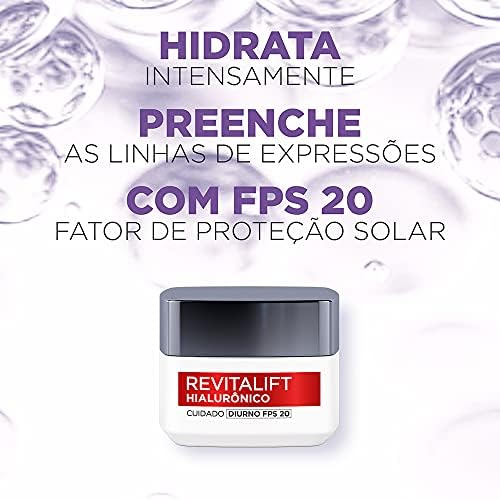 Creme Facial Anti-idade L'Oréal Paris Revitalift Hialurônico Noturno, 49g