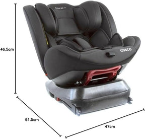 Cosco Kids, Cadeirinha Evolutty 360 X, 0 a 36kg, com Giro 360º e Isofix, Preto