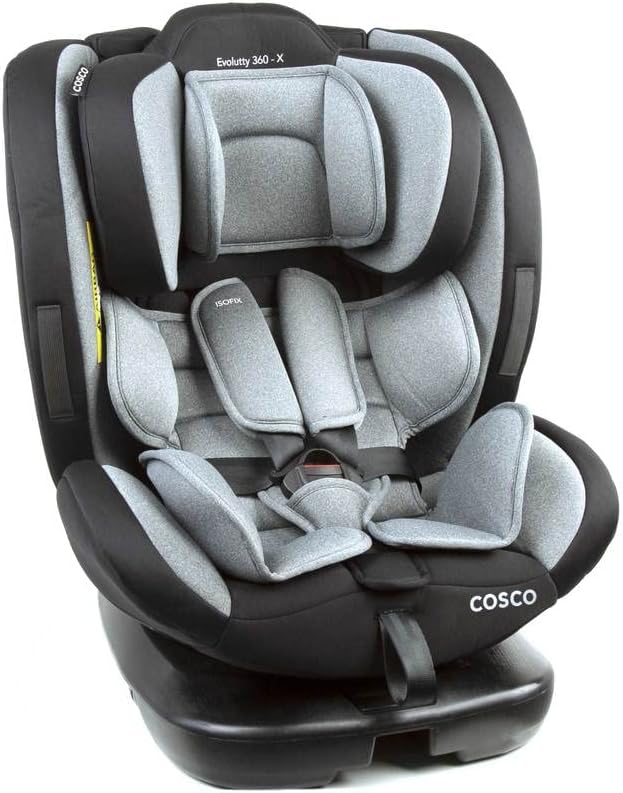 Cosco Kids, Cadeirinha Evolutty 360 X, 0 a 36kg, com Giro 360º e Isofix, Preto