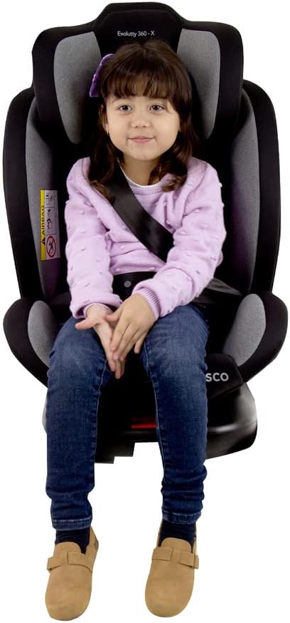 Cosco Kids, Cadeirinha Evolutty 360 X, 0 a 36kg, com Giro 360º e Isofix, Preto