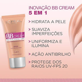 BB Cream Dermo Expertise Base Média 30ml, L'Oréal Paris, Médio, 30Ml