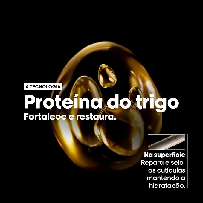 L'Oréal Professionnel Absolut Repair, Shampoo Profissional com Proteína de Trigo e Ômega 9, Ação Reparadora para Cabelos Secos e Danificados, 750ml