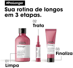 L'Oréal Professionnel Shampoo Pro Longer | Reduz a Quebra e a Aparência de Pontas Duplas | Adiciona Volume e Brilho | Para cabelos finos e com afinamento | 300ml