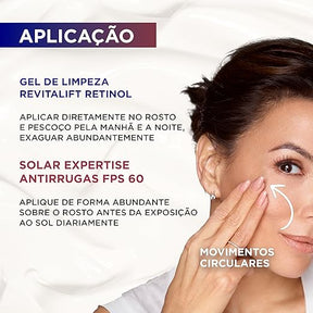 KIT SOLAR EXPERTISE FACIAL ANTIRRUGAS + GEL DE LIMPEZA RETINOL