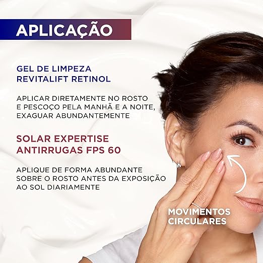KIT SOLAR EXPERTISE FACIAL ANTIRRUGAS + GEL DE LIMPEZA RETINOL