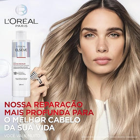 L'Oréal Paris Elseve Bond Repair Kit Tratamento Completo Reparação Molecular com Ácido Cítrico, Reconstrói Ligações e Devolve Força aos Cabelos Danificados (Pré-Shampoo + Shampoo + Condicionador)