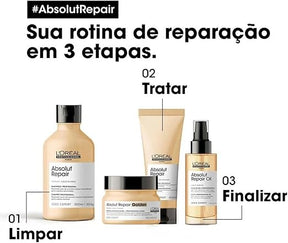 Kit de Tratamento Completo Loreal Professionnel Absolut Repair Gold Quinoa + Protein Pequeno
