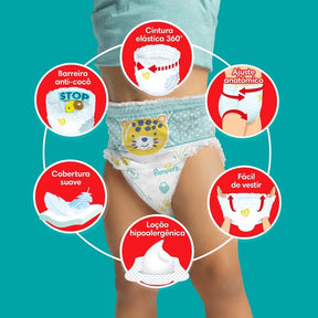 Fralda Pampers Pants Ajuste Total G - 144 fraldas