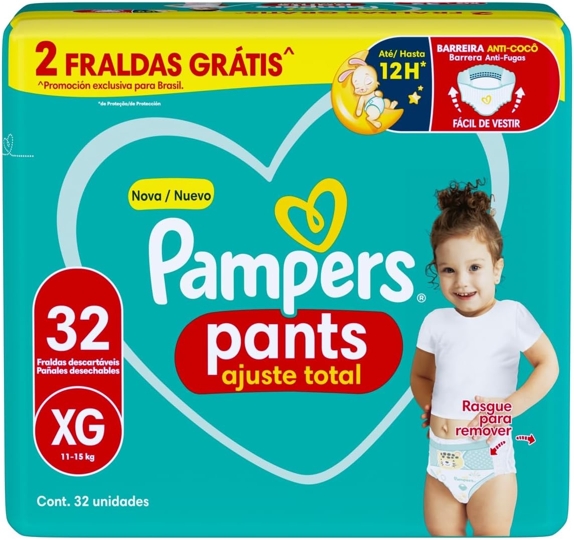 Fralda Pampers Pants Ajuste Total G - 144 fraldas