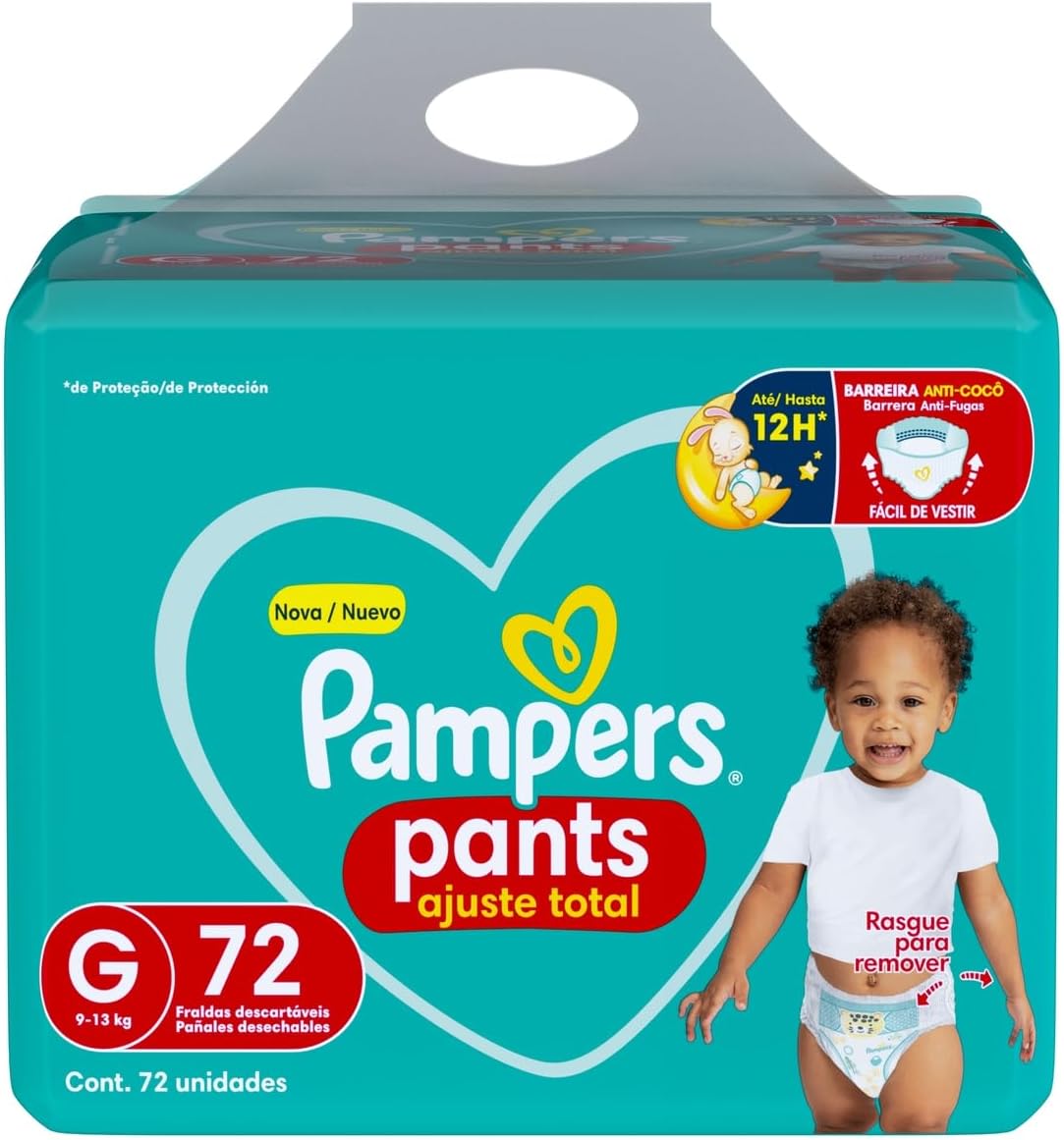 Fralda Pampers Pants Ajuste Total G - 144 fraldas