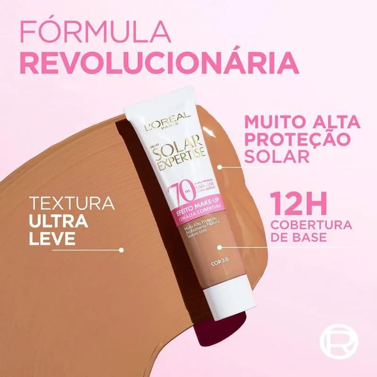 L'oréal Protetor Solar Expertise Efeito Make-up FPS 70 Cor 3.0 30g