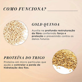 Kit Shampoo e Condicionador Loreal Professionnel Absolut Repair Gold Quinoa + Protein Pequeno